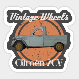 Vintage Wheels - Citroën 2CV Pickup Sticker